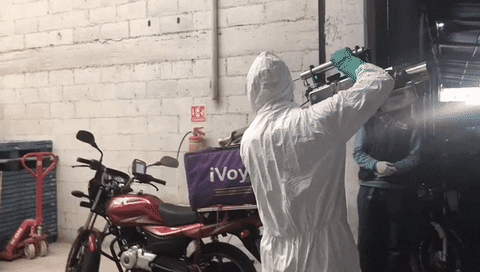 Motorcycle Sanitization GIF by iVoy