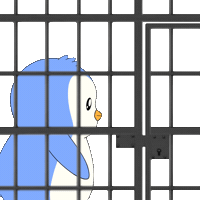Penguin Prison Sticker by Pudgy Penguins
