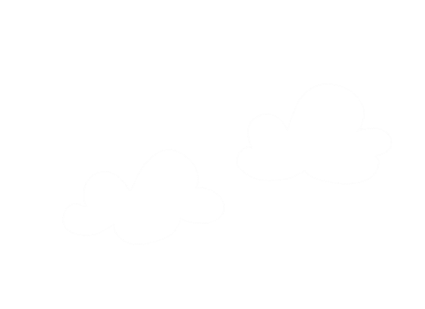 White Line Clouds Sticker