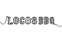 locosbbq light neon bbq neon sign Sticker