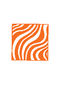 Ciongs wave orange abstract line Sticker
