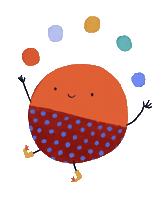 Illustration Diabolo Sticker