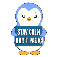 Stay Calm Take It Easy Sticker by Pudgy Penguins