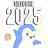 Happy New Year Penguin Sticker by Pudgy Penguins