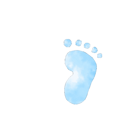 Ranaez baby blue boy feet Sticker