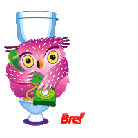HenkelBref phone owl selfcare toilet Sticker
