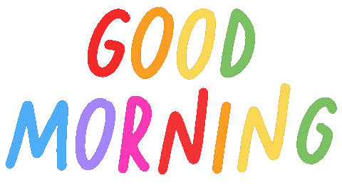 Good Morning Rainbow Sticker