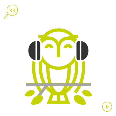 Owl Listen Sticker by Klickkomplizen