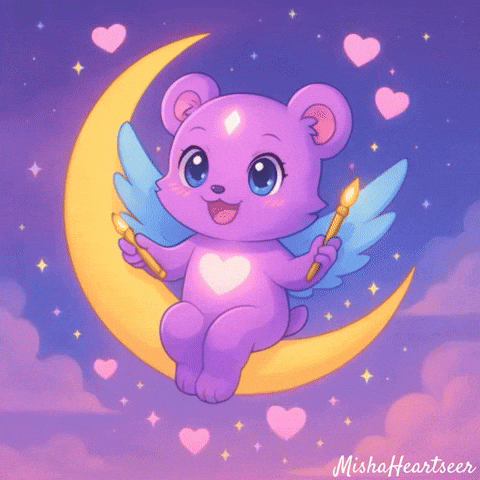 MishaHeartseer love heart cartoon run GIF