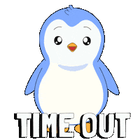 Wait A Second Hold On Sticker by Pudgy Penguins