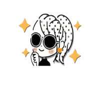 NAKAYUKA girl glitter nakayuka Sticker