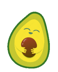 Happy Avocado Sticker by Palta Buena