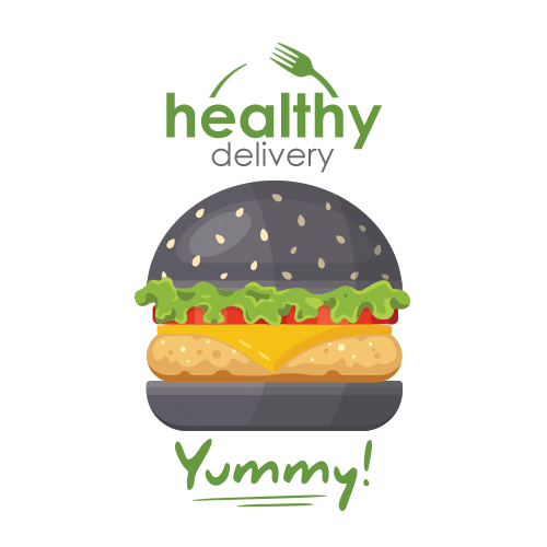 healthydeliverygr giphyupload food black burger Sticker