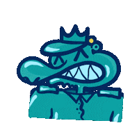 55fukkyou cartoon comic graffiti 110 Sticker