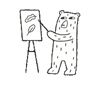 Abc Bear Sticker by Montuliveto