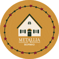 Metalliabormio logo home shop mountain Sticker