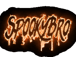 Spookybro fire text spooky wordart Sticker