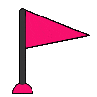 Flag Pin Sticker by Bia Anjos