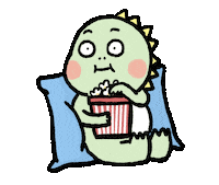 Dinosaur Eating Sticker by PeggySu