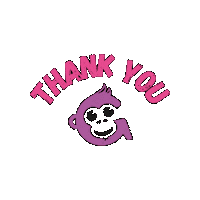 Thank You Sticker by Gympanzees