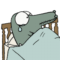 Sad Crocodile Sticker