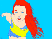 beautiful girl animation GIF by Phazed
