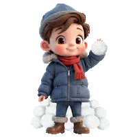 Boys Girls Winter Sticker