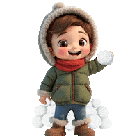 Boys Girls Winter Sticker