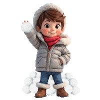 Boys Girls Winter Sticker