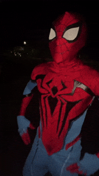 Spiderman Squatting GIF