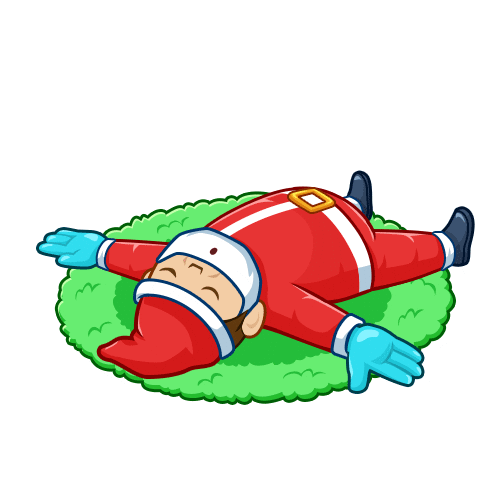 Tired Santa Claus Sticker by My Town Games