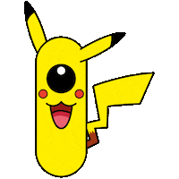 Toki_art eye pikachu pika toki Sticker