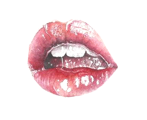 ninaiart giphyupload lips tongue watercolor Sticker