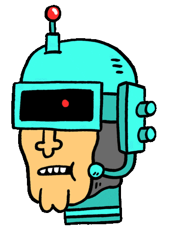 Robot Ai Sticker by Russell Taysom
