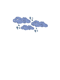 cchloetownsend blue stars rain purple Sticker