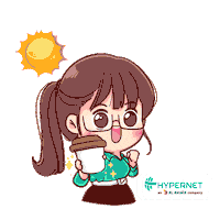 HypernetTechnologies girl coffee morning internet Sticker