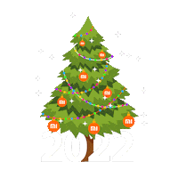 Happy Christmas Tree Sticker by Xiaomi Russia