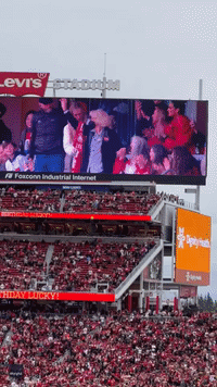 Stadium Crowd Wishes George Kittle's Grandmother a Happy 100th Birthday