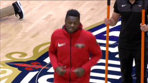 warming up new orleans pelicans GIF by NBA