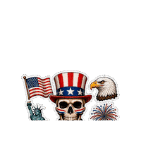 Independence Day Halloween Sticker