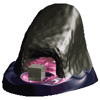 3D Cube Sticker by Vince Mckelvie