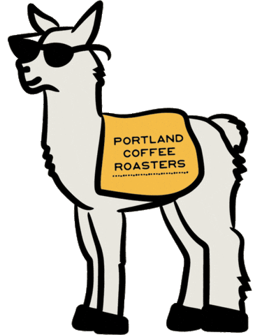 Cold Brew Coffee Llama Sticker by Portland Coffee Roasters