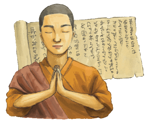 Korea Monk Sticker by vank
