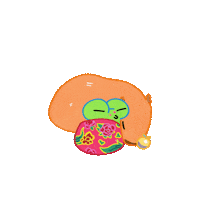 Sleepy Frog Sticker