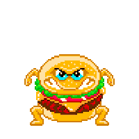 Hungry Pixel Sticker by Justin Gammon