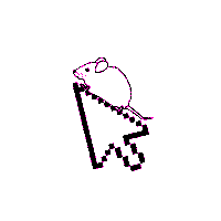 Pixel Mouse Sticker