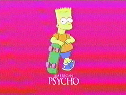 markvomit giphyupload vhs bart american psycho GIF