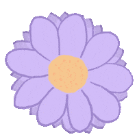 Pinkpetalsdraw flower boho lilac cute flower Sticker