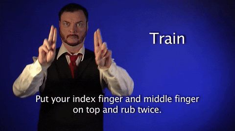 sign language train GIF by Sign with Robert