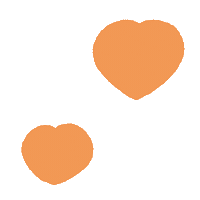 Heart Orange Sticker